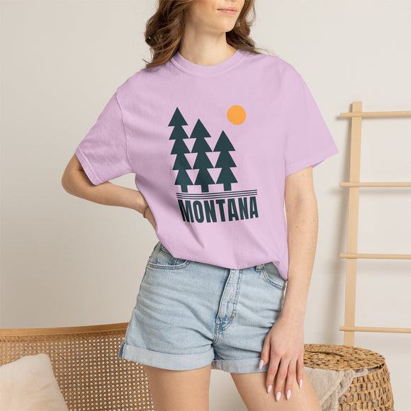 Montana T Shirt, Comfort Colors Cotton 100% Cotton Trees Tee