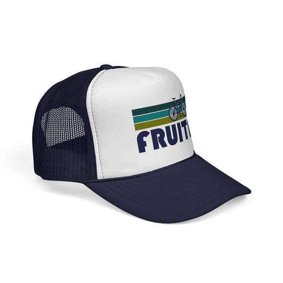 Fruita, Utah Retro Bike Trucker Hat - Vintage Style Fruita Cap