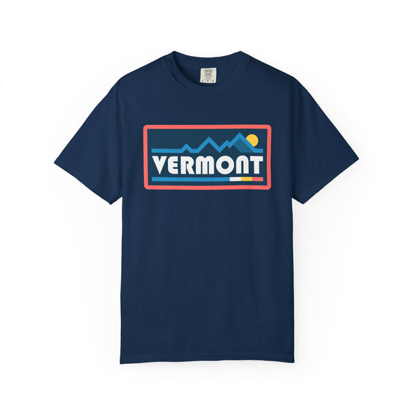 Vermont Graphic Tee, Comfort Colors Retro Mountain Unisex T shirt