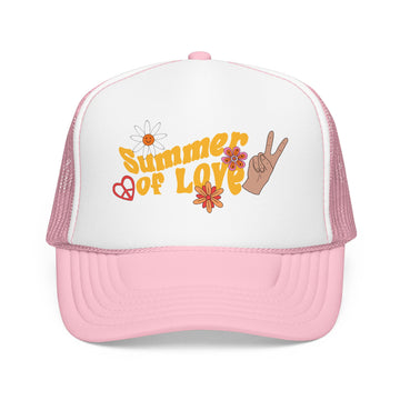 Buy light-pink-white Summer of Love Trucker Hat Boho