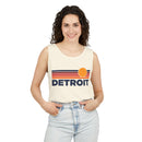 Detroit, Michigan Retro Sunstripe Tank Top | Comfort Colors - 100% Cotton-10