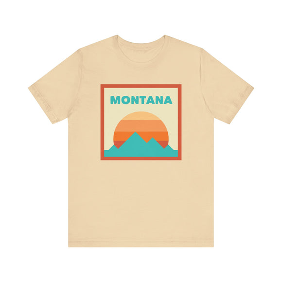 Retro Montana T-Shirt, Mountain Sun Tee, Unisex Graphic Shirt, Vintage Montana Top, Outdoor Adventure Clothing
