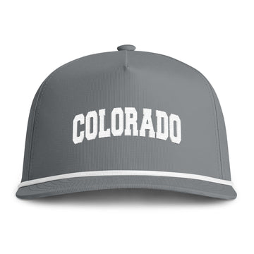 Buy granite Colorado Embroidered Rope Hat - Vintage Sunwashed Rope Cap, Comfort Colors