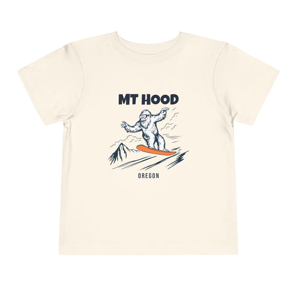 Mt Hood, Oregon Yeti Snowboard Toddler Tee