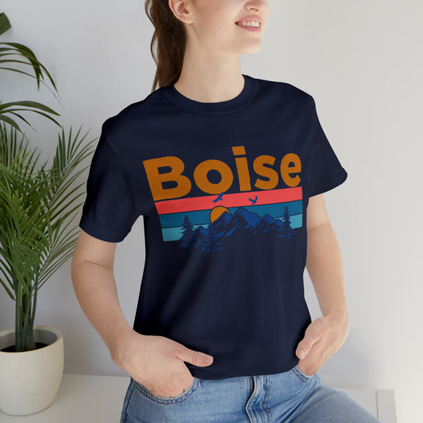 Boise, Idaho Shirt - Mountain Sunset Unisex Boise T-Shirt