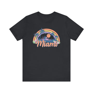 Buy vintage-black Miami, Florida T-Shirt - Retro Beach Unisex Miami Shirt