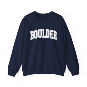 Buy navy Boulder, Colorado Sweatshirt - Unisex Graphic Crewneck