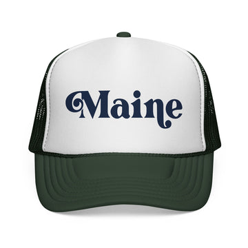 Buy dark-green Maine Retro Mountains Trucker Hat