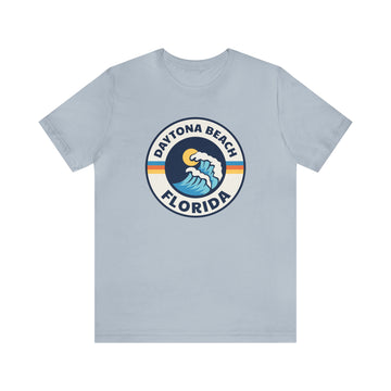 Buy light-blue Daytona Beach, Florida T-Shirt - Retro Unisex Daytona Beach Shirt - Wave Circle