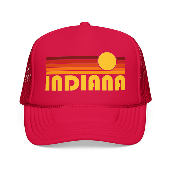 Indiana Retro Sunset Trucker Hat