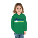 Maine Toddler Hoodie - Retro Trees Unisex Maine Toddler Sweatshirt-14