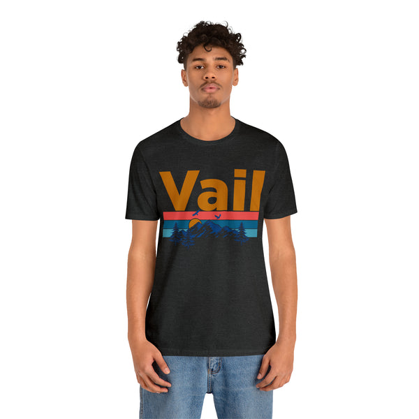 Vail, Colorado Shirt - Mountain Sunset Unisex Vail T-Shirt