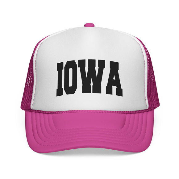 Iowa Retro Collegiate Style Trucker Hat