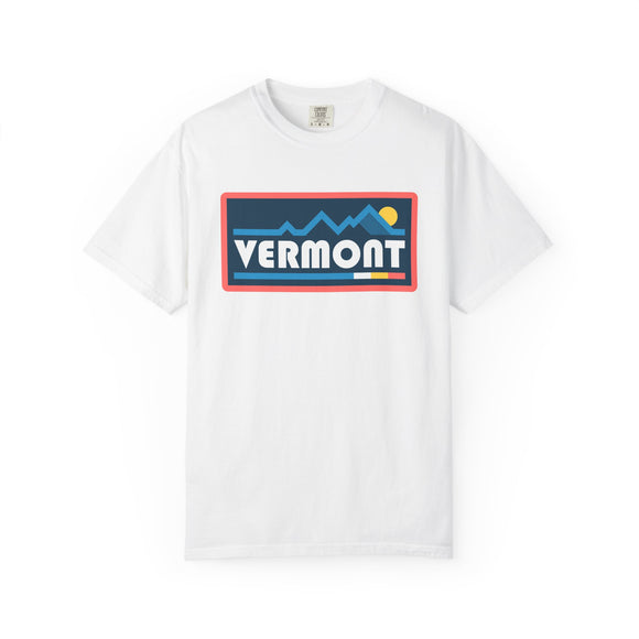 Vermont Graphic Tee, Comfort Colors Retro Mountain Unisex T shirt