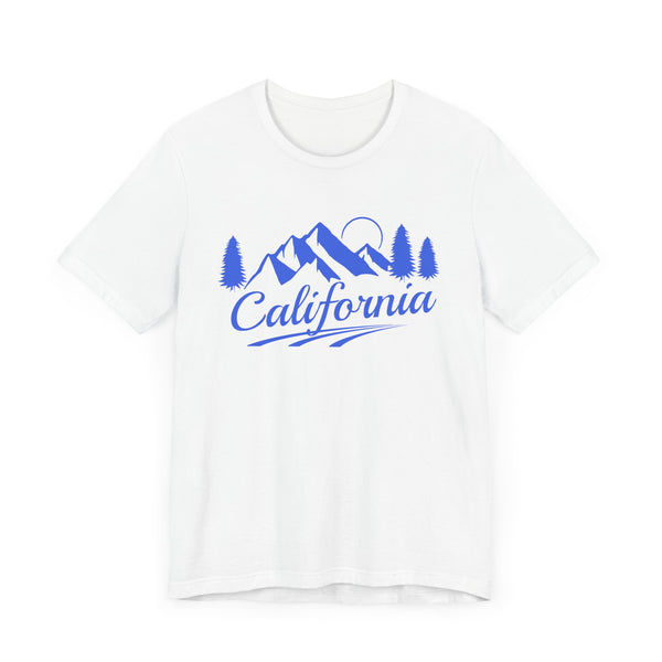 California T-Shirt - Retro Mountain Unisex California Shirt