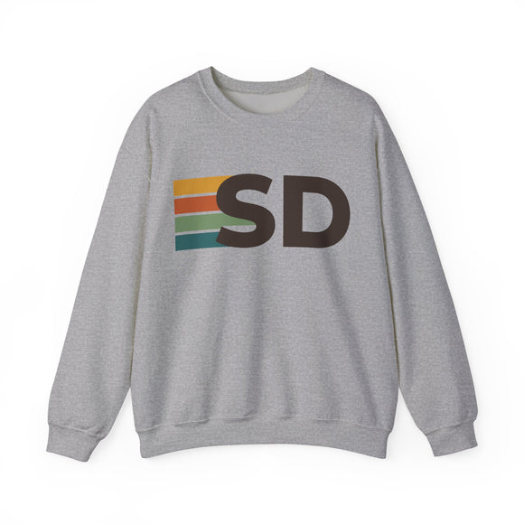 San Diego, California SD Retro Stripe Sweatshirt