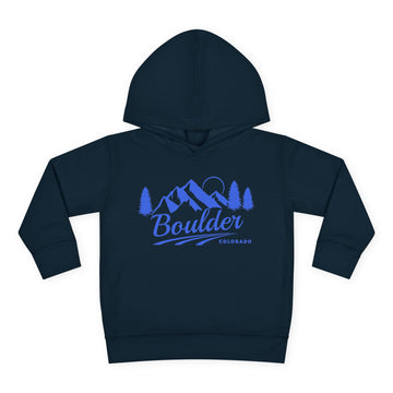 Buy navy Boulder, Colorado Toddler Hoodie - Unisex Mountain Boulder Pullover Sweatshirt, Kids Hooded Jumper, Colorado Souvenir