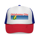 Oklahoma City, Oklahoma Retro Corn and Farm Trucker Hat-1
