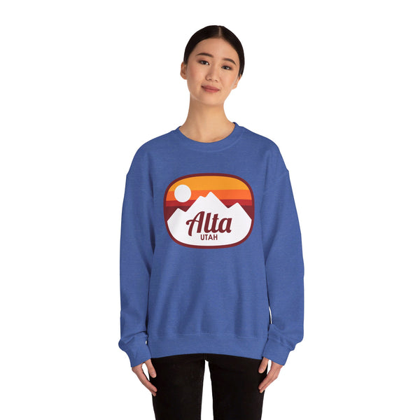 Alta, Utah Sweatshirt - Unisex Retro Ombre Crewneck Alta Sweatshirt
