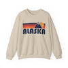 Alaska Sweatshirt Retro Mountains, Alaska Unisex Crewneck, Vintage Cozy Jumper, Gift for Outdoor Lovers