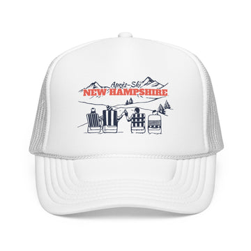 Buy white New Hampshire Après-ski Trucker Hat — Foam Mesh Cap