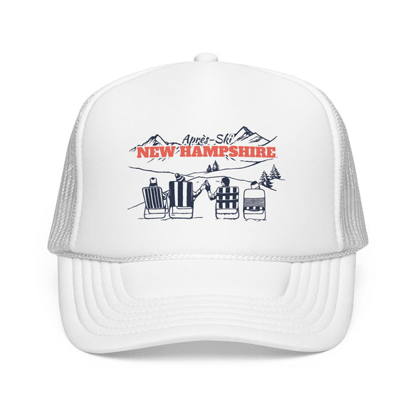 New Hampshire Après-ski Trucker Hat — Foam Mesh Cap