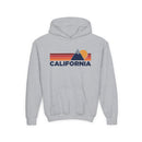 California Youth Hoodie Retro Mountain, Kids Pullover, Vintage Style California Sweatshirt-2