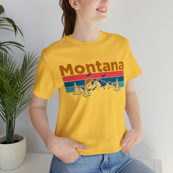 Montana T-Shirt - Mountain Sunset Unisex Montana Shirt