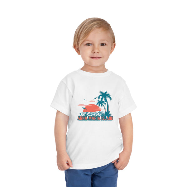 Anna Maria Island, Florida Toddler T-Shirt - Retro Palm Tree Toddler Anna Maria Island Shirt