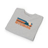 Wyoming Toddler Sweatshirt - Retro Mountain Wyoming Toddler Crewneck Sweatshirt