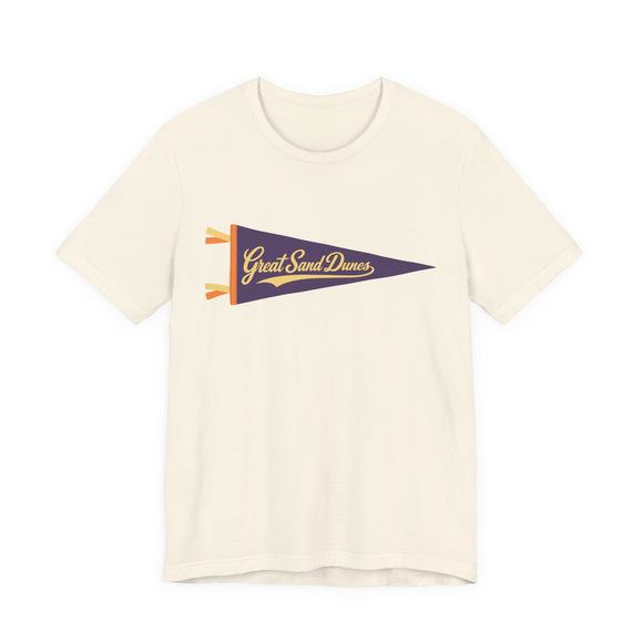 Great Sand Dunes National Park Pennant T-Shirt — Vintage Camp Flag Tee