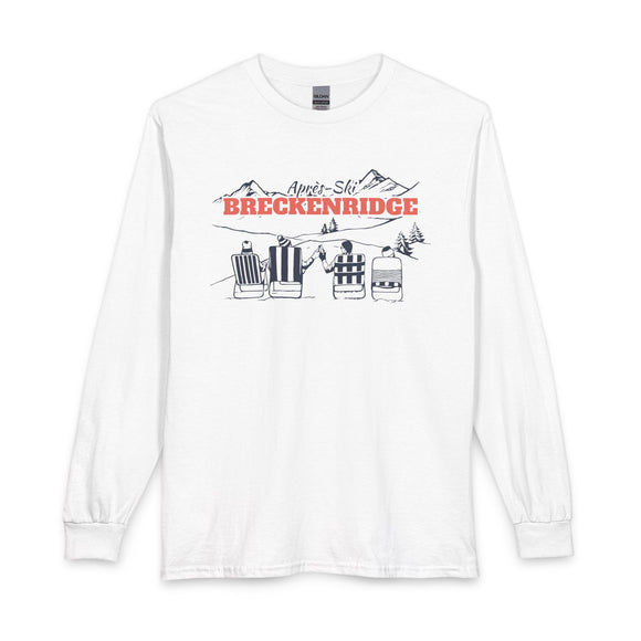 Breckenridge, Colorado Après-ski Long Sleeve Shirt - Mountain Retro Skiing