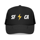 San Francisco, California Retro Trucker Hat - Lightning Foam Cap-1