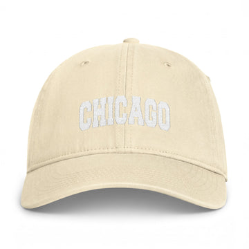 Buy ivory Chicago, Illinois Washed Baseball Cap - Vintage Coastal Comfort Colors