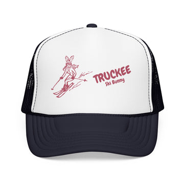 Buy navy-white-navy Truckee, California Ski Bunny Foam Trucker Hat