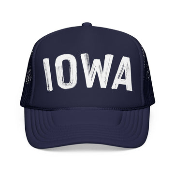 Kids Iowa Trucker Hat - Youth Snapback Cap on white background