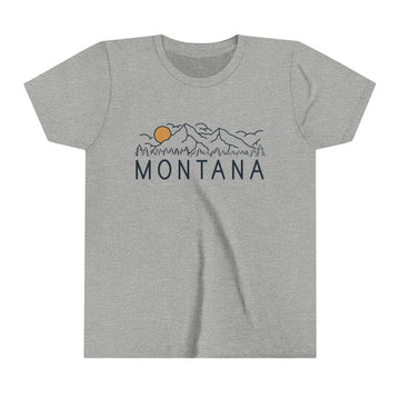 Buy athletic-heather Montana Youth T-Shirt - Unisex Kids Montana Shirt