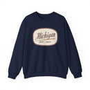 Michigan Sweatshirt - Unisex Retro Michigan Crewneck Sweatshirt-2