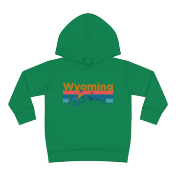 Buy kelly Wyoming Toddler Hoodie - Retro Mountain Sun Unisex Wyoming Toddler Sweatshirt