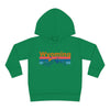 Wyoming Toddler Hoodie - Retro Mountain Sun Unisex Wyoming Toddler Sweatshirt