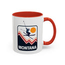 Montana Retro Snow Skiing Mountain 11 oz Mug, Ski Lodge Decor Coffee Cup, Mountain Lover Gift, Retro Skiing Mug-4