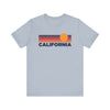 California T-Shirt Retro Sun Ombre Unisex Tee, Vintage California Tee, Mountain Sun Tee, California Souvenir Shirt