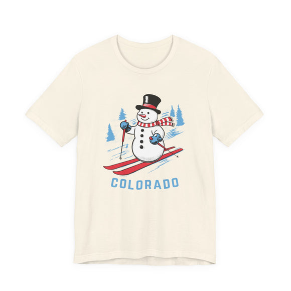 Colorado T Shirt - Ski Snowman Graphic Colorado Tee