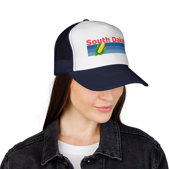 South Dakota Retro Corn and Farm Trucker Hat