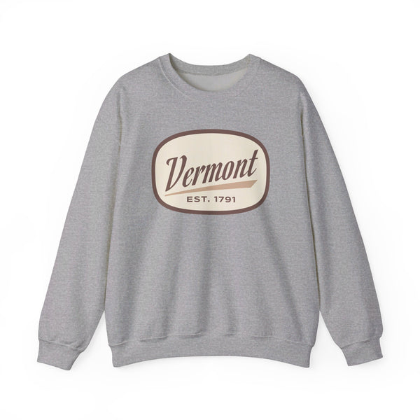 Vermont Sweatshirt - Unisex Retro Vermont Crewneck Sweatshirt