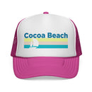 Cocoa Beach, Florida Retro Sailboat Trucker Hat-3