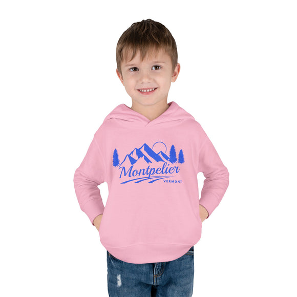 Montpelier, Vermont Toddler Hoodie - Unisex Mountain Montpelier Pullover Sweatshirt, Kids Hooded Jumper, Vermont Souvenir