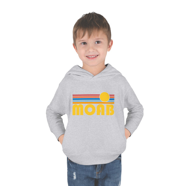 Moab, Utah Toddler Hoodie - Retro Sunrise Unisex Moab Toddler Sweatshirt