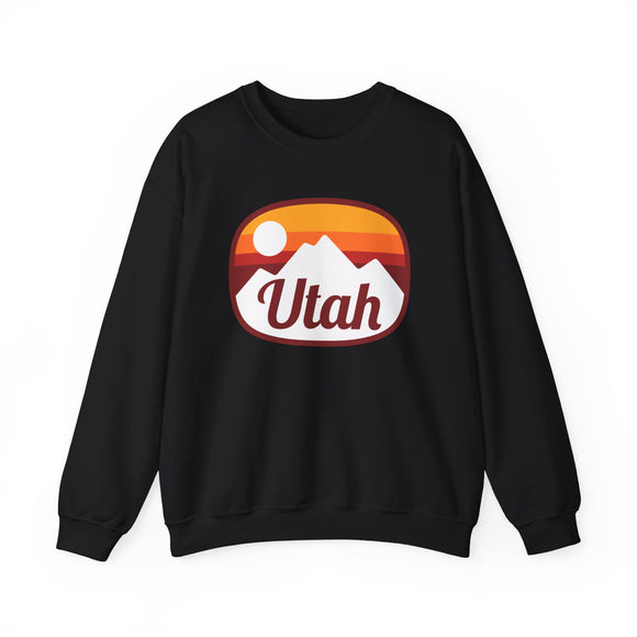 Utah Sweatshirt - Unisex Retro Ombre Utah Crewneck Sweatshirt