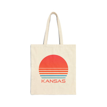 Kansas Cotton Canvas Kansas Tote Bag - Retro 80s